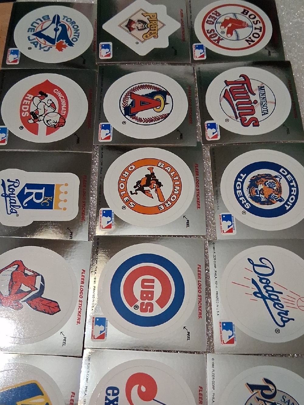 MLB Vintage Team Logo Sticker Sheet - Multiple Teams